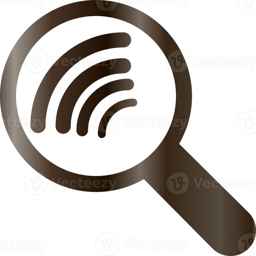 Magnifying glass icon with wifi connection design decoration. png