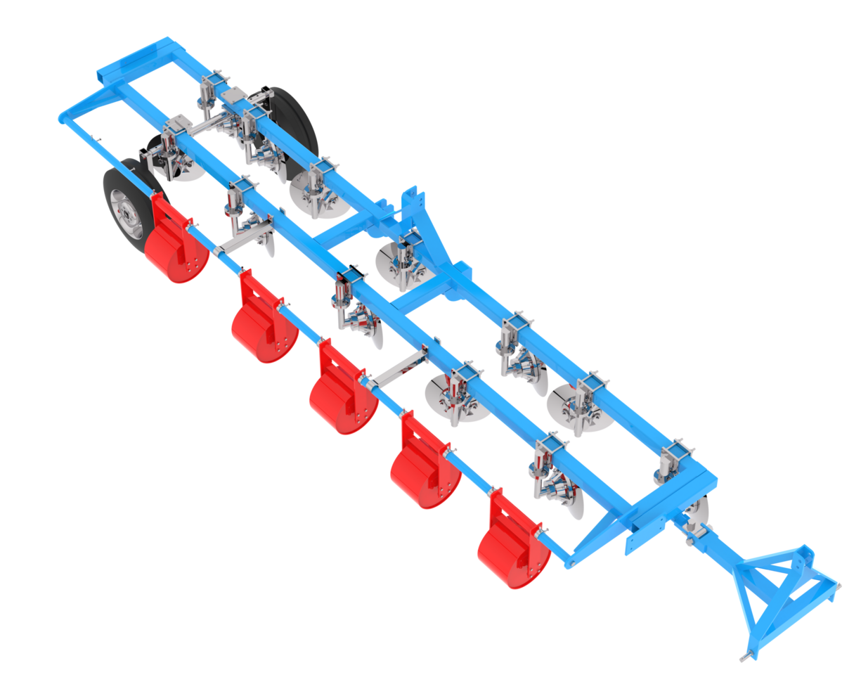 Farming tool for tractor  isolated on background. 3d rendering - illustration png