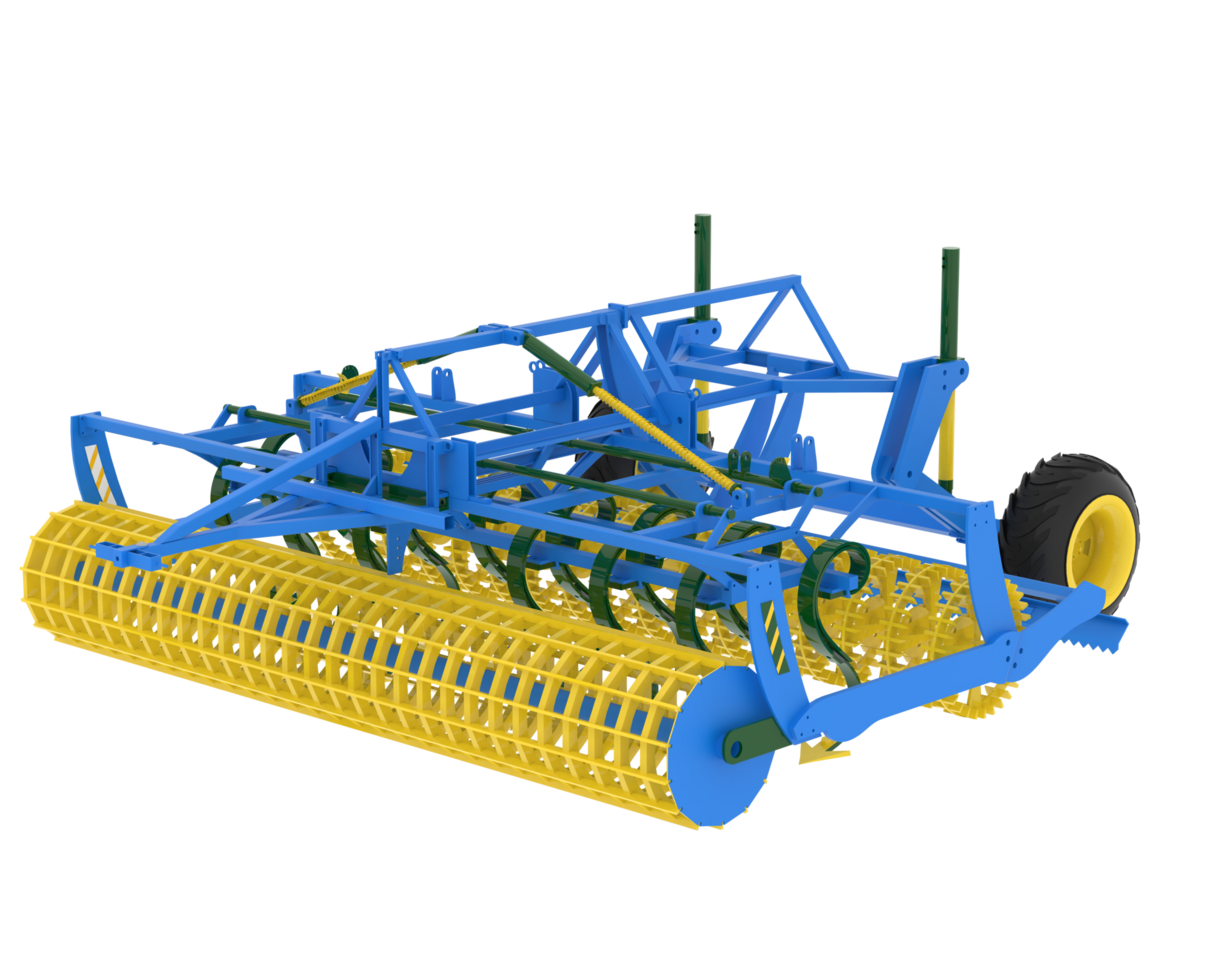 Farming tool for tractor  isolated on background. 3d rendering - illustration png