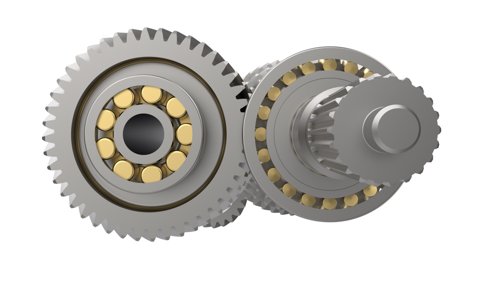 6 speed transmission isolated on background. 3d rendering - illustration png