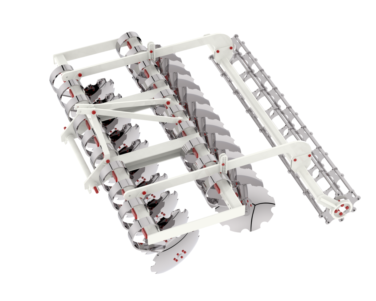 agricoltura attrezzo per trattore isolato su sfondo. 3d interpretazione - illustrazione png