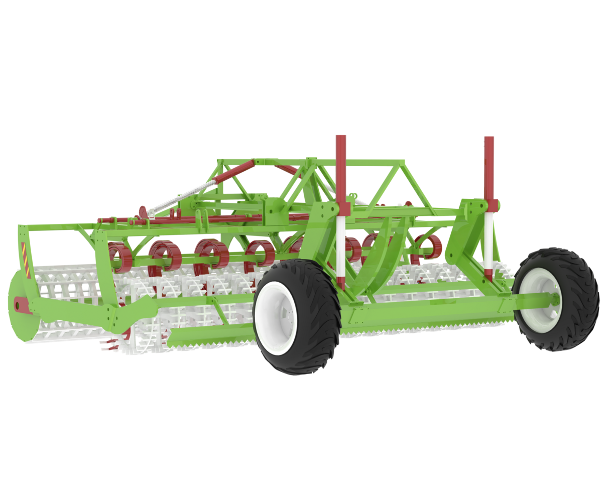 Farming tool for tractor  isolated on background. 3d rendering - illustration png