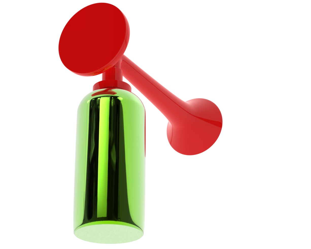 Air horn isolated on background. 3d rendering - illustration png