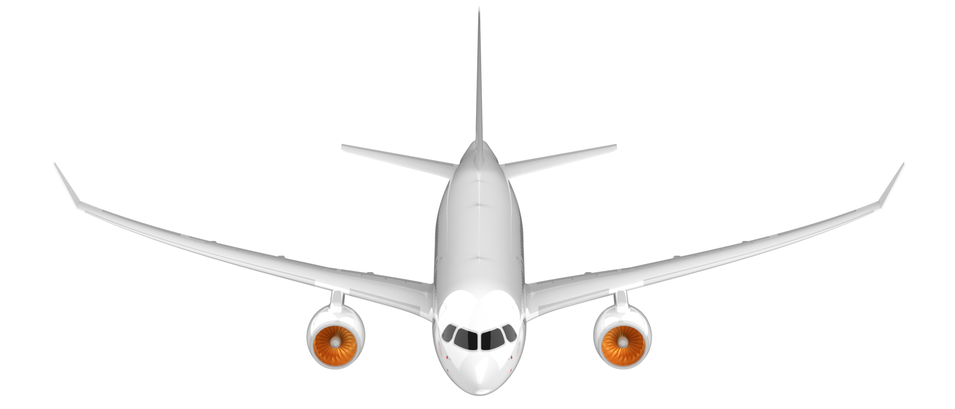 Flying airplane isolated on background. 3d rendering - illustration png