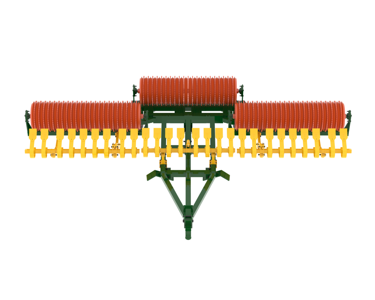 Farming tool for tractor  isolated on background. 3d rendering - illustration png