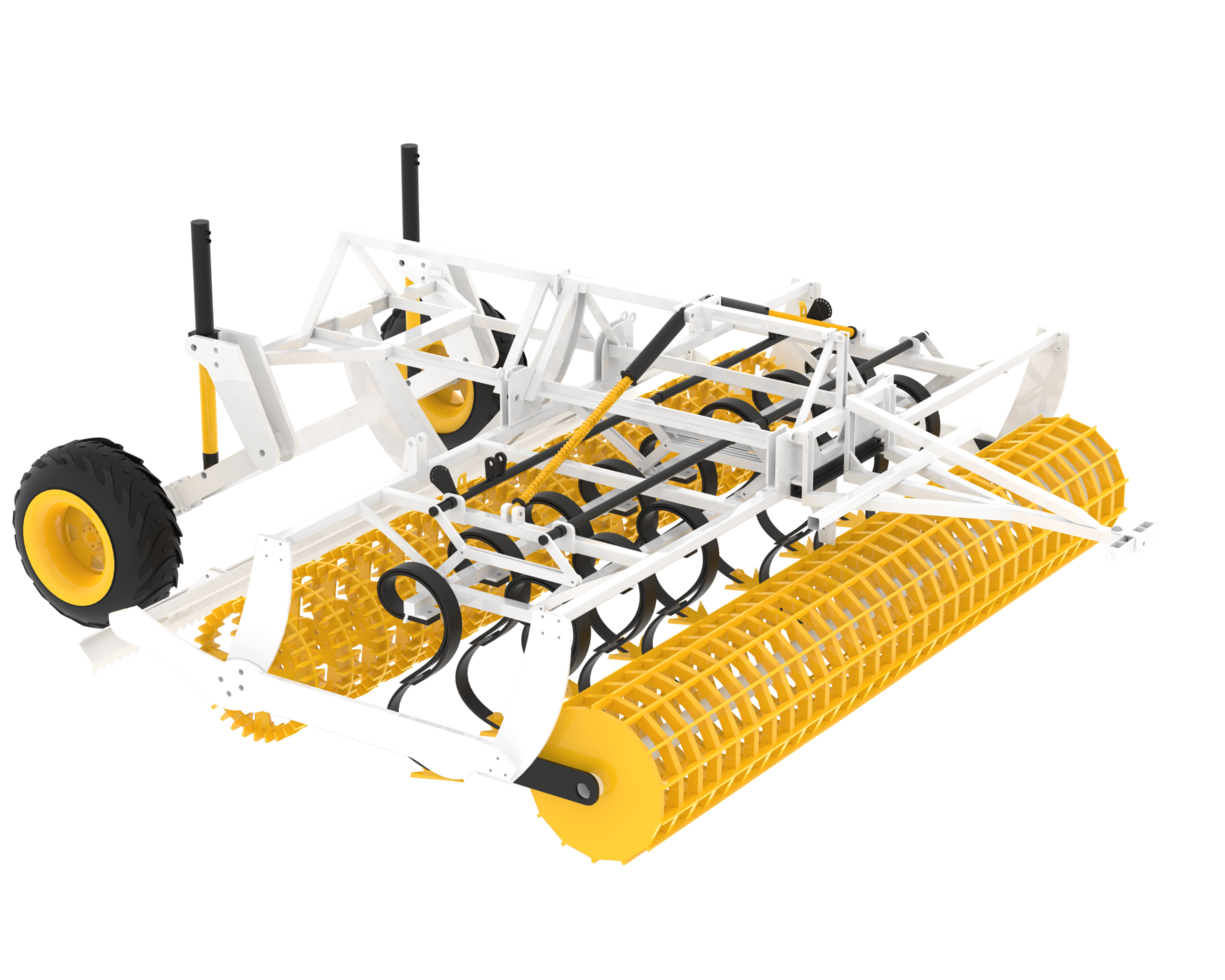 agricultura herramienta para tractor aislado en antecedentes. 3d representación - ilustración png