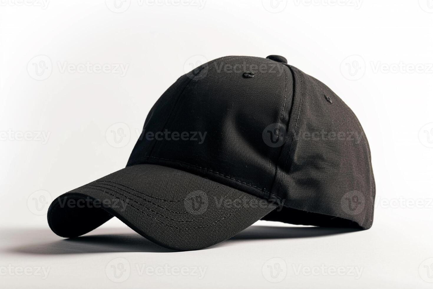AI generated Hat baseball cap on blue background cutout photo
