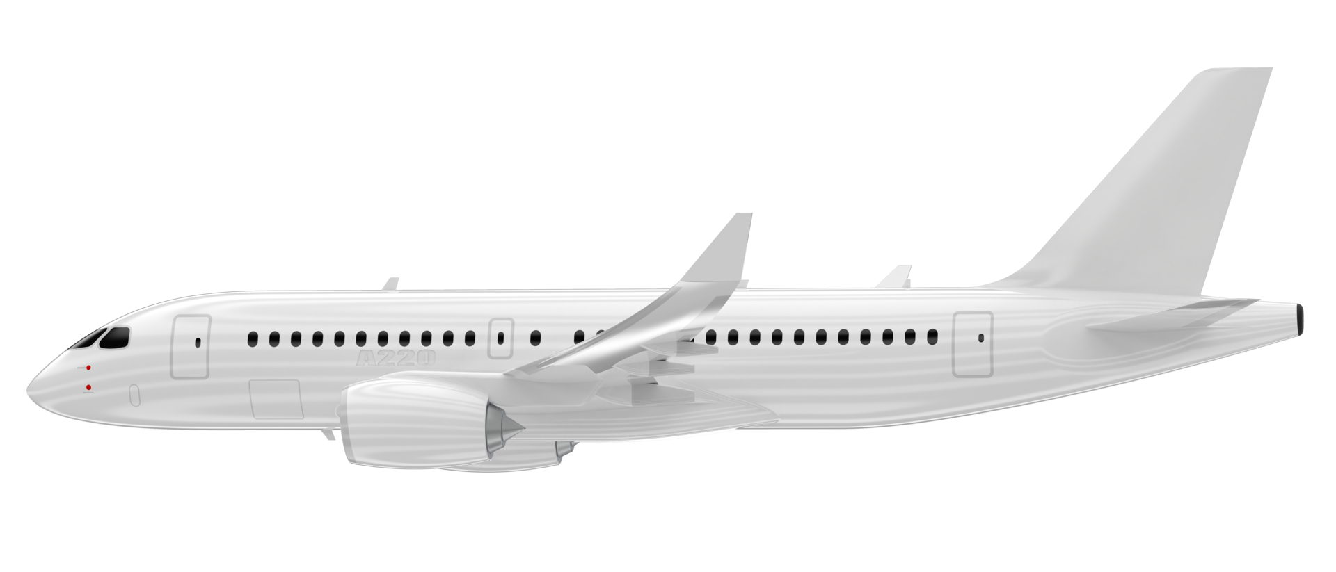 Flying airplane isolated on background. 3d rendering - illustration png