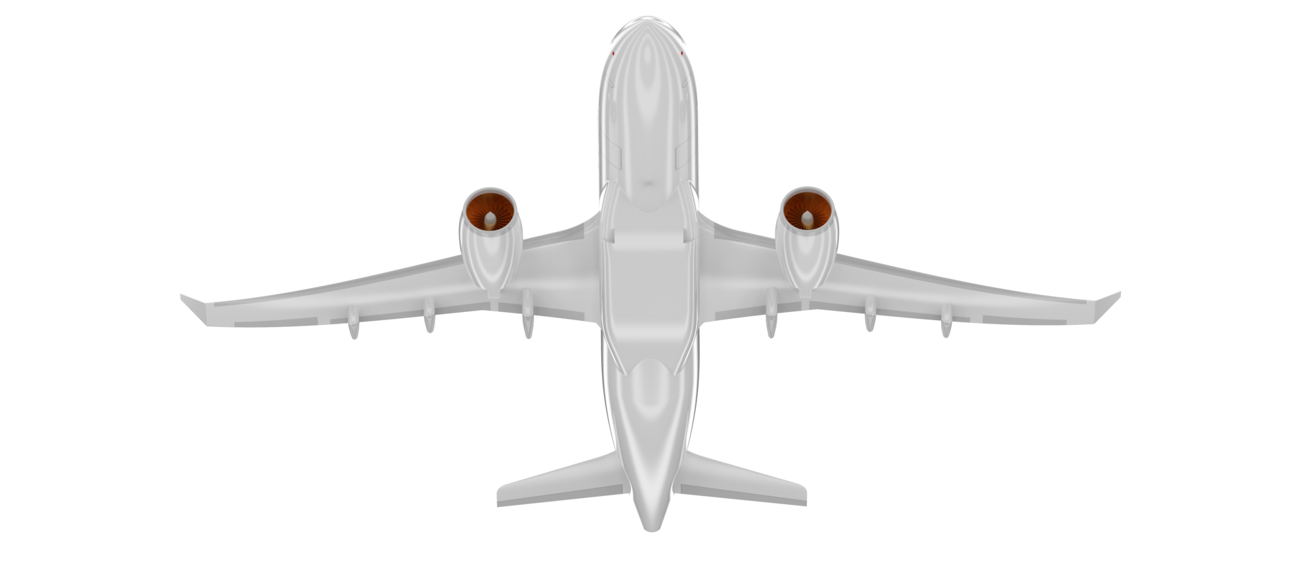 Flying airplane isolated on background. 3d rendering - illustration png