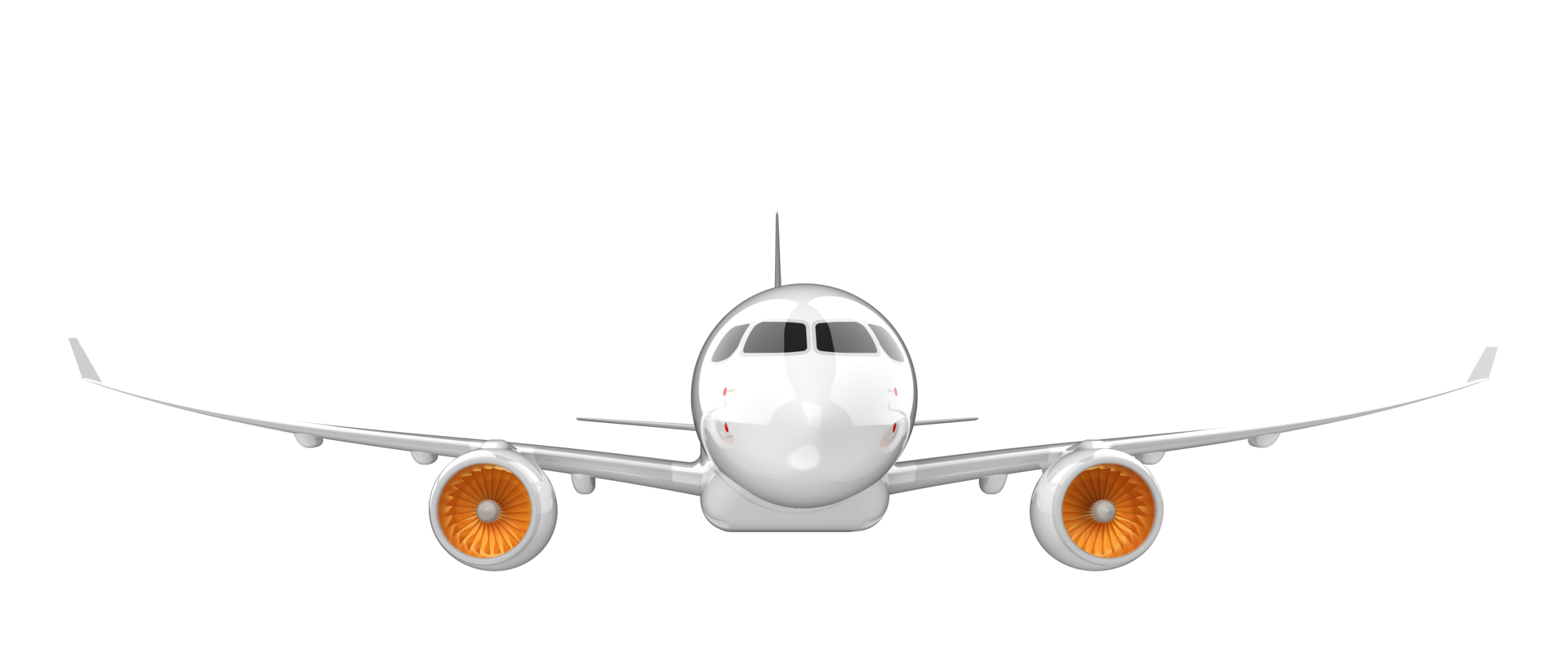 Flying airplane isolated on background. 3d rendering - illustration png