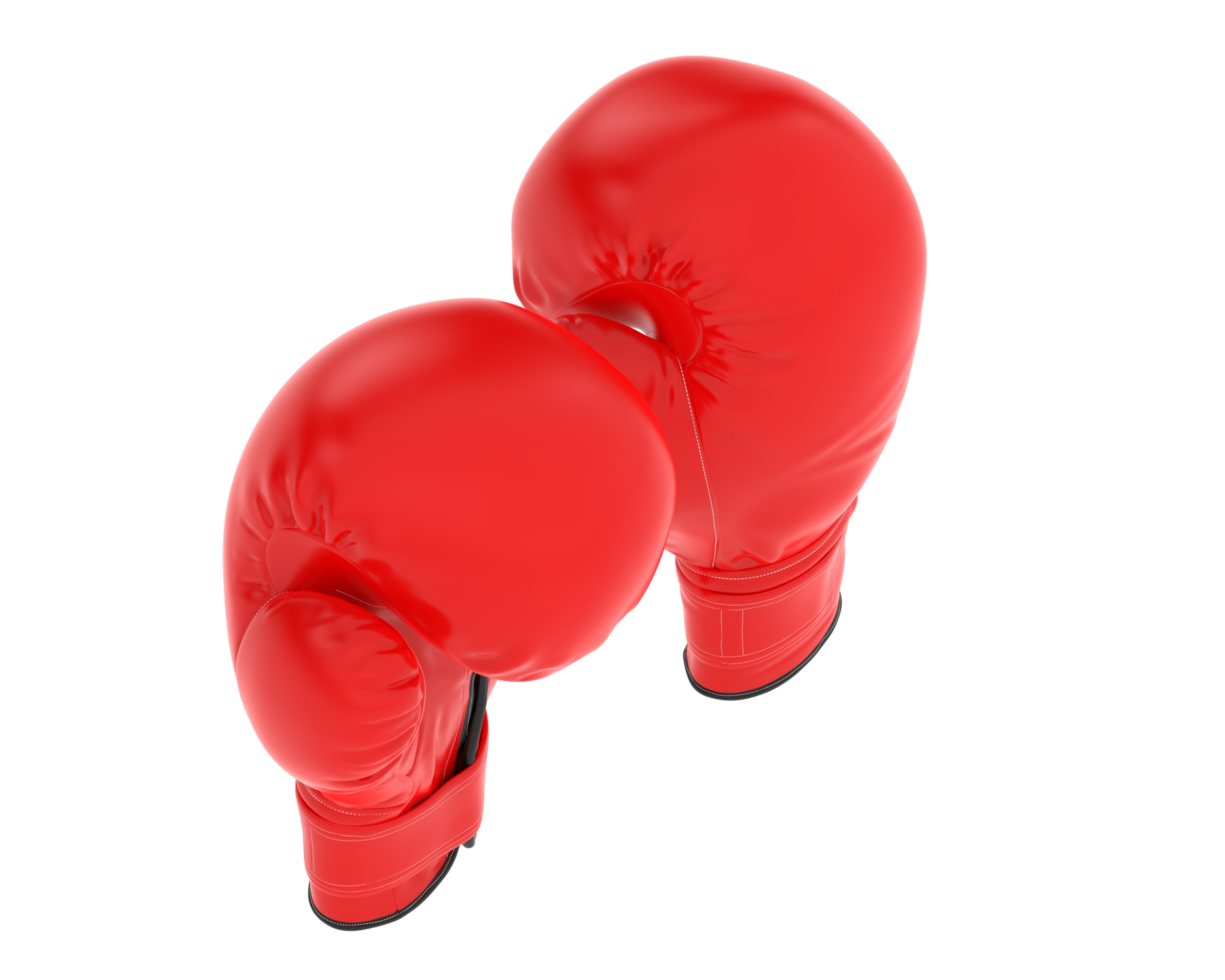 Boxing gloves isolated on background. 3d rendering - illustration png
