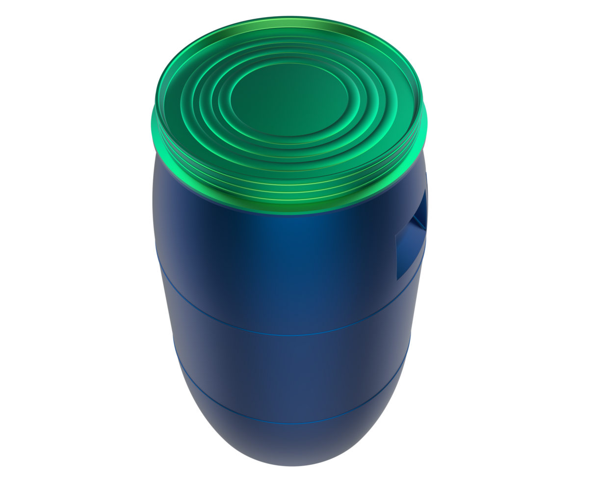 Waste water barrel isolated on background. 3d rendering - illustration png