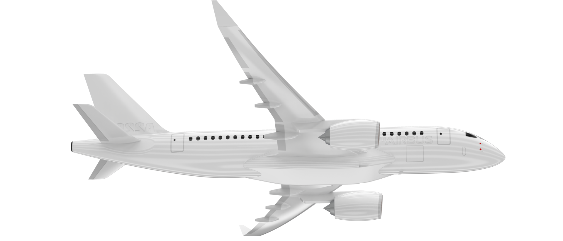 Flying airplane isolated on background. 3d rendering - illustration png