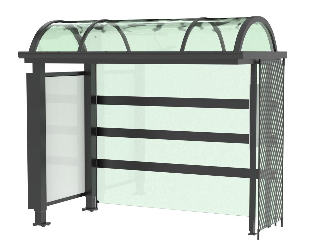 Bus station isolated on background. 3d rendering - illustration png