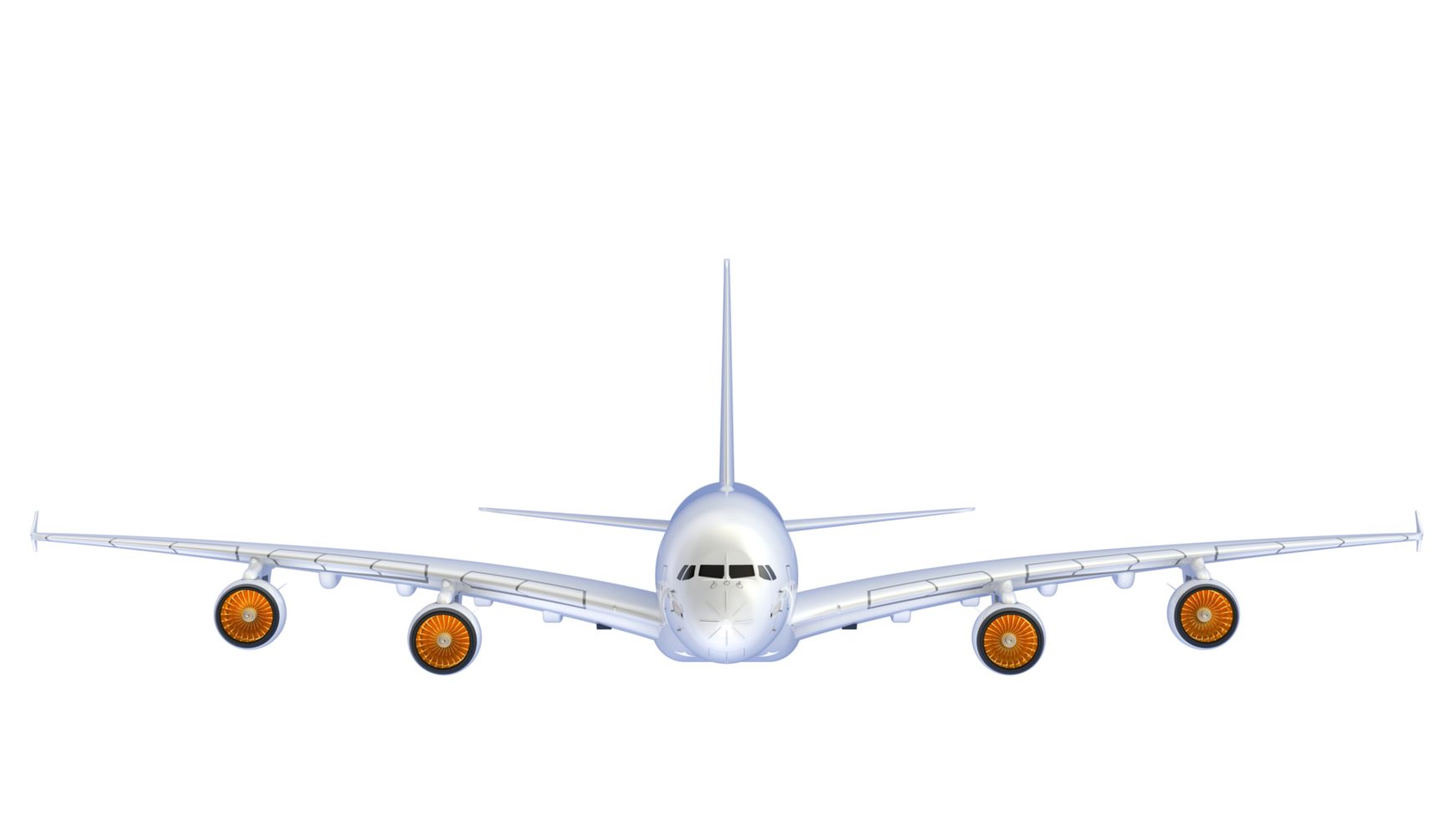 Flying airplane isolated on background. 3d rendering - illustration png