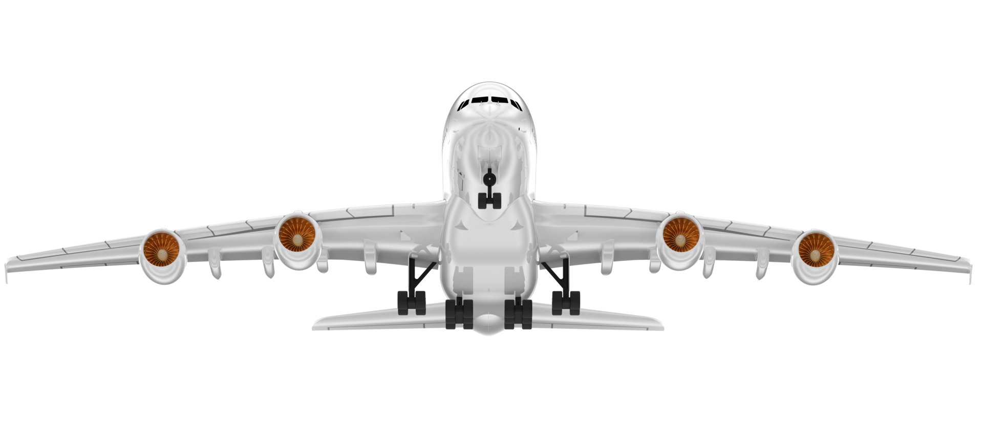 Flying airplane isolated on background. 3d rendering - illustration png