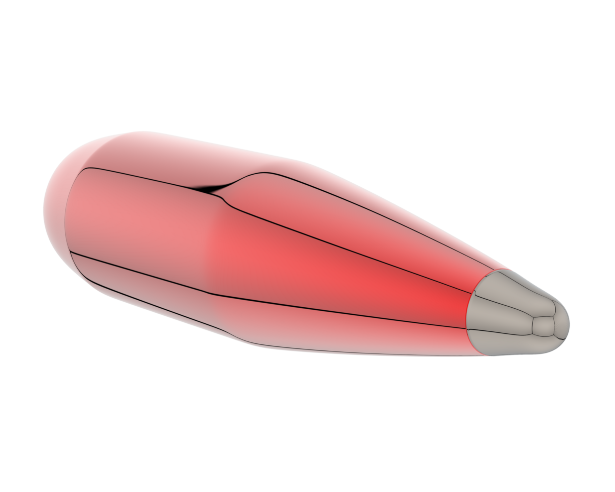 Bullet isolated on background. 3d rendering - illustration png
