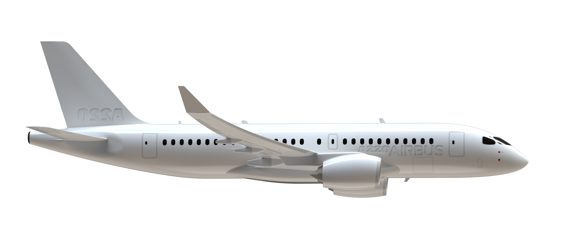 Flying airplane isolated on background. 3d rendering - illustration png
