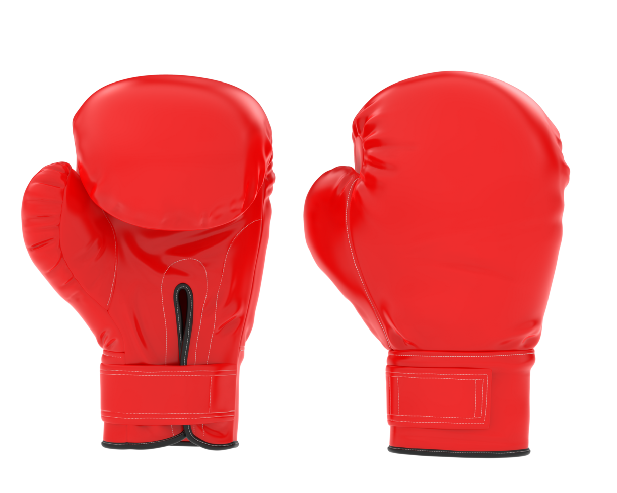 Boxing gloves isolated on background. 3d rendering - illustration png