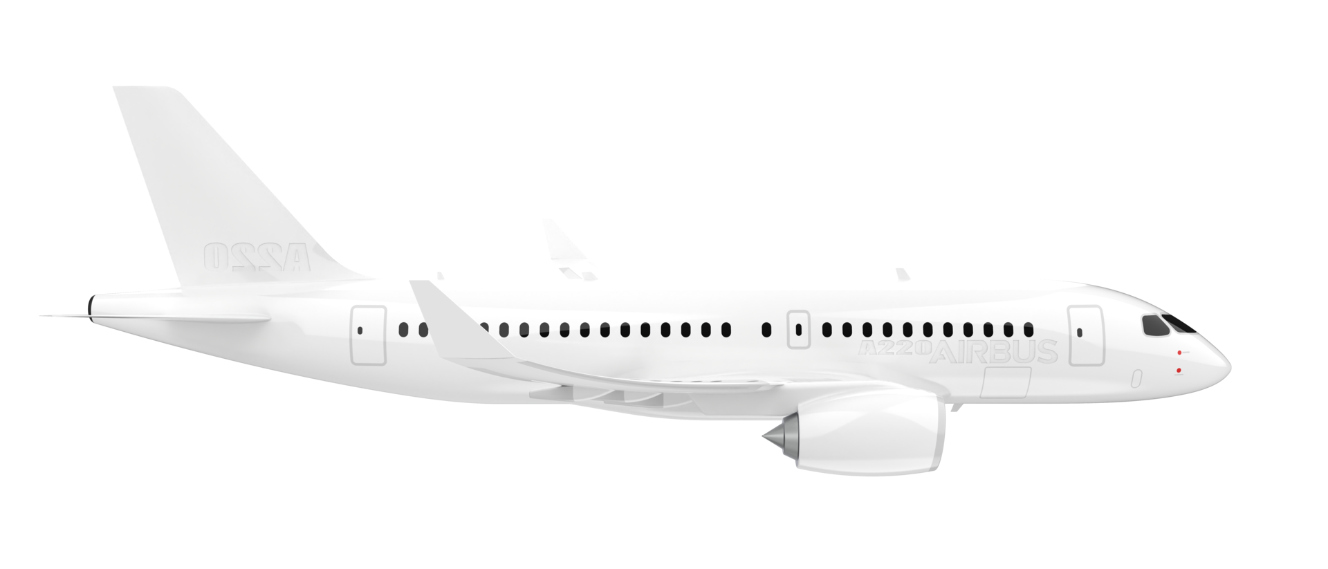 Flying airplane isolated on background. 3d rendering - illustration png
