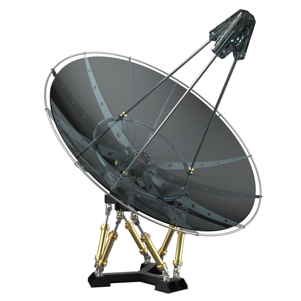 Radio antenna isolated on background. 3d rendering - illustration png