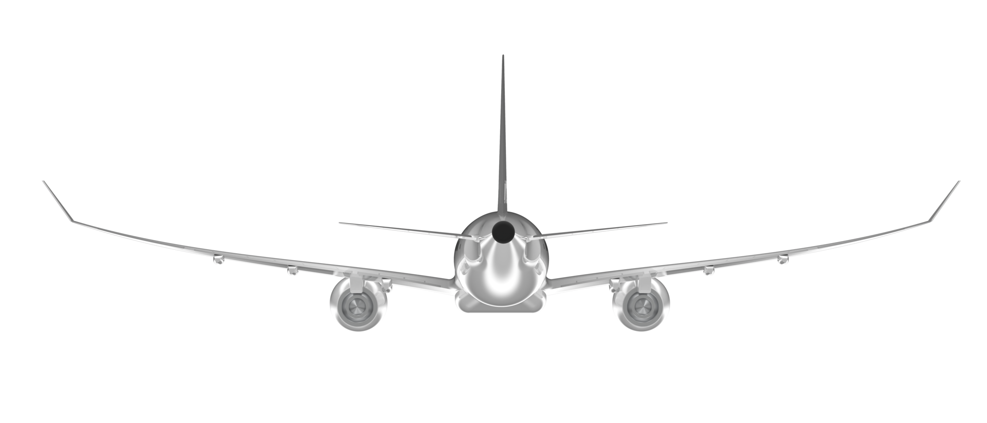 Flying airplane isolated on background. 3d rendering - illustration png