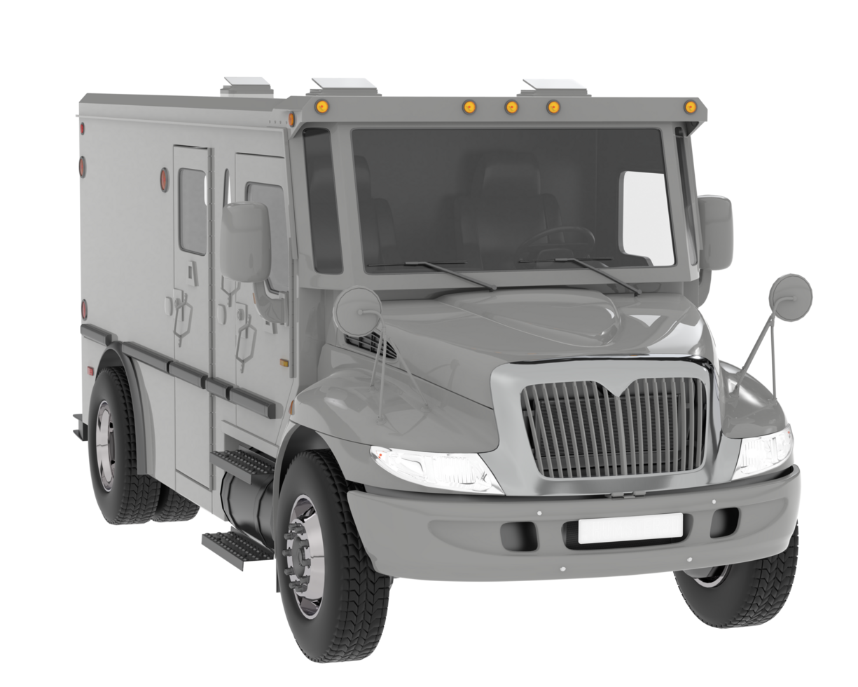 Armored truck isolated on background. 3d rendering - illustration png
