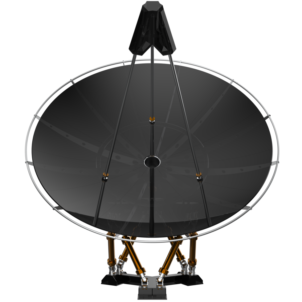 Radio antenna isolated on background. 3d rendering - illustration png