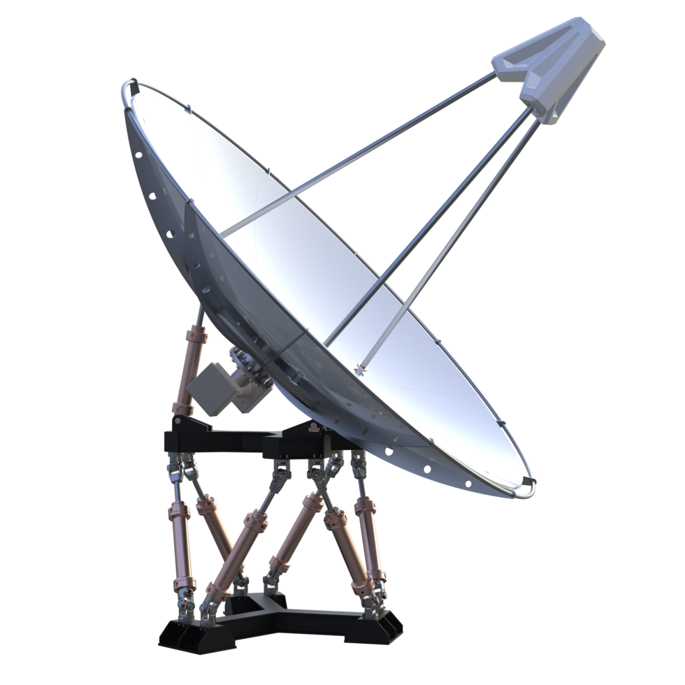 Radio antenna isolated on background. 3d rendering - illustration png