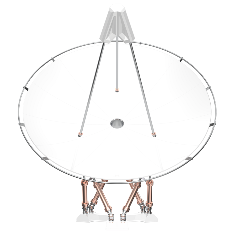 Radio antenna isolated on background. 3d rendering - illustration png