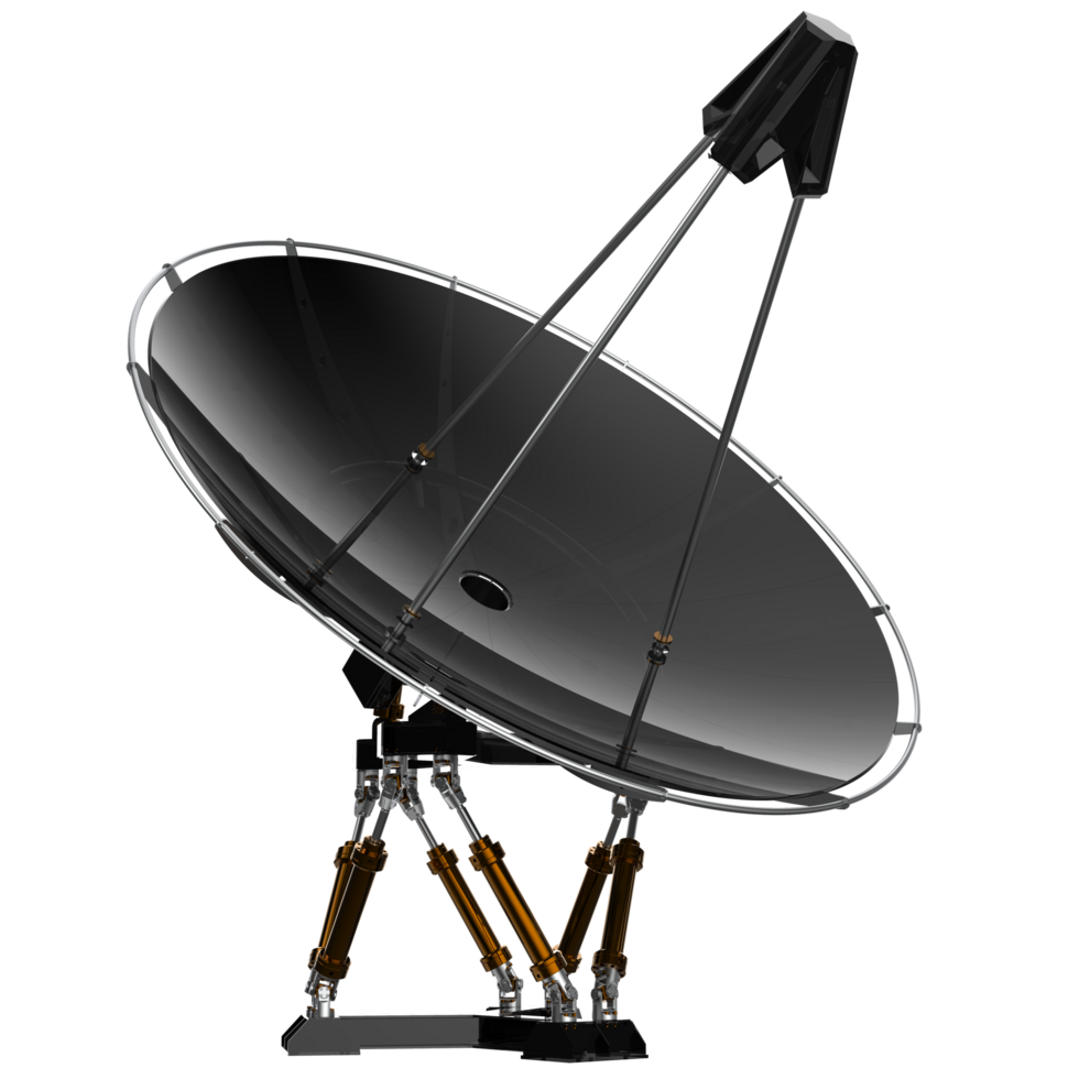 Radio antenna isolated on background. 3d rendering - illustration png