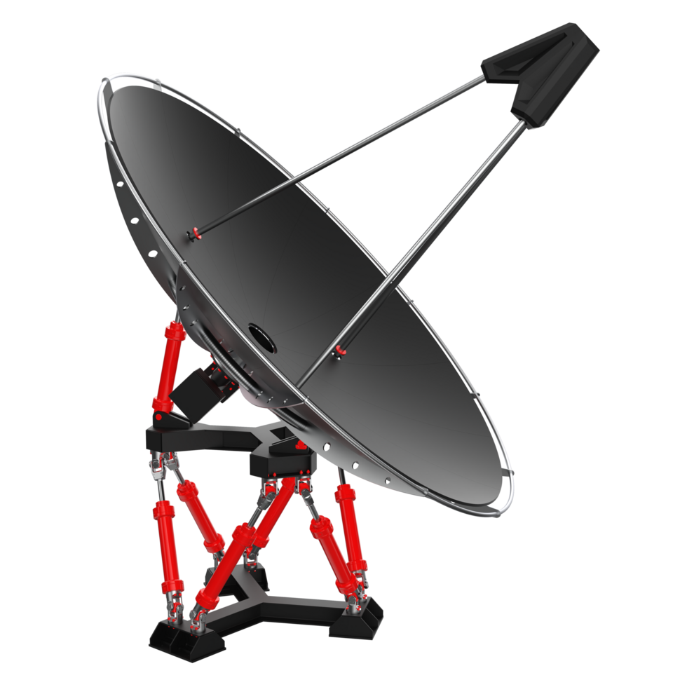 Radio antenna isolated on background. 3d rendering - illustration png