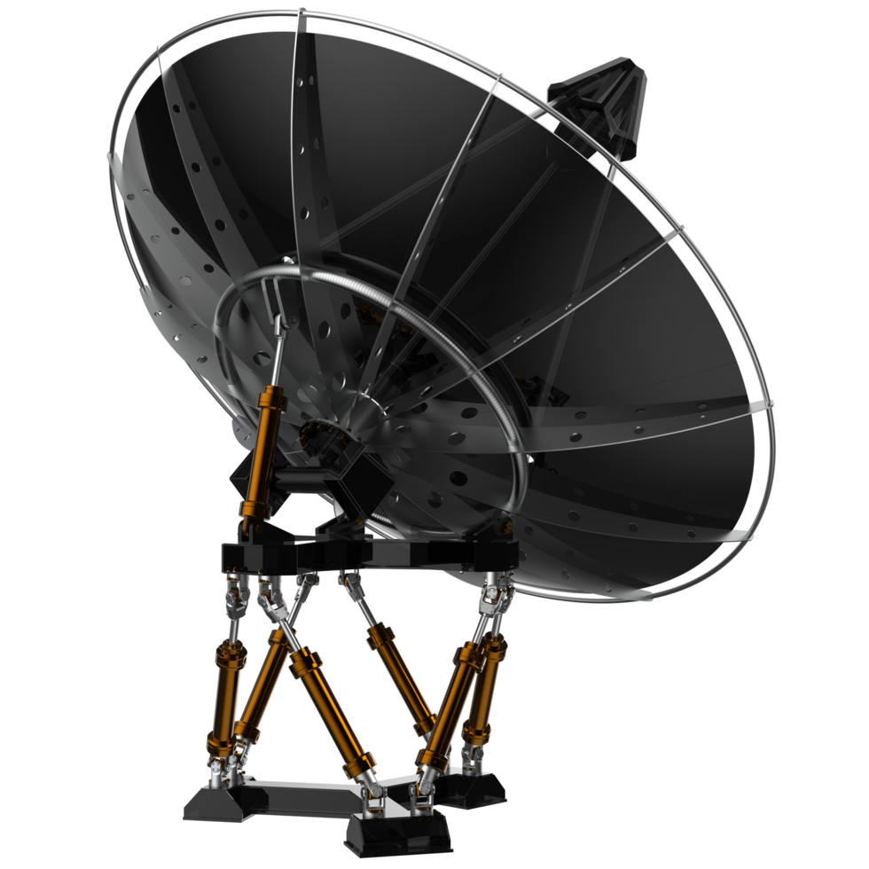 Radio antenna isolated on background. 3d rendering - illustration png