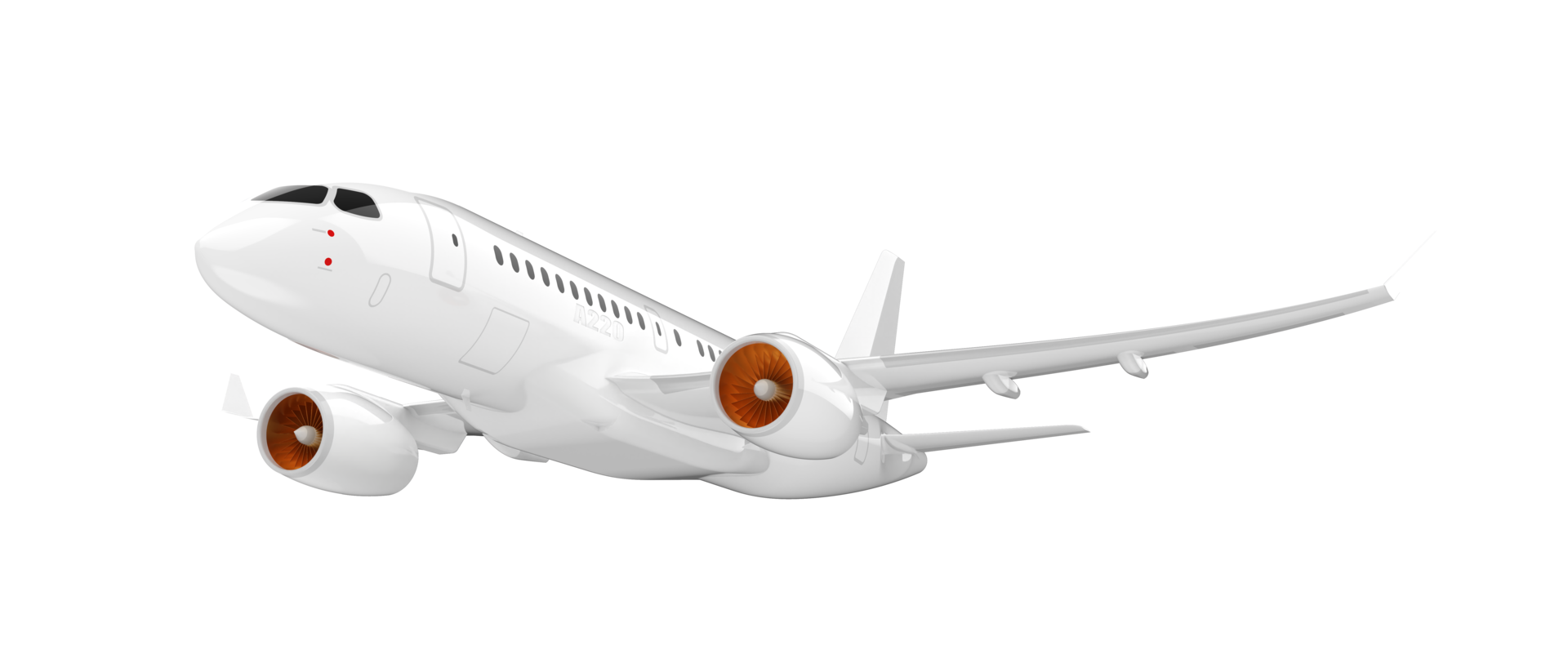 en volant avion isolé sur Contexte. 3d le rendu - illustration png