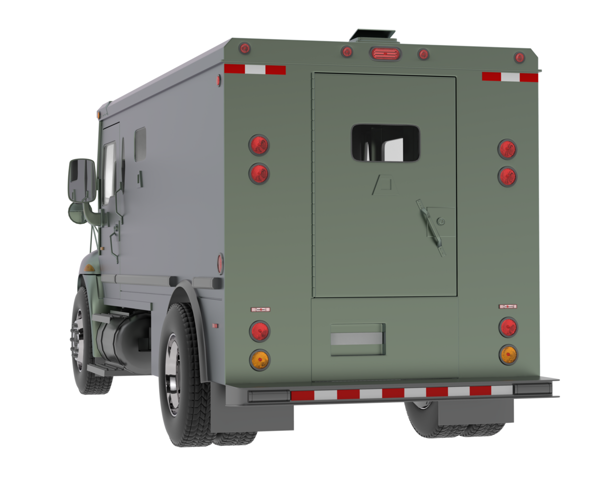 Armored truck isolated on background. 3d rendering - illustration png