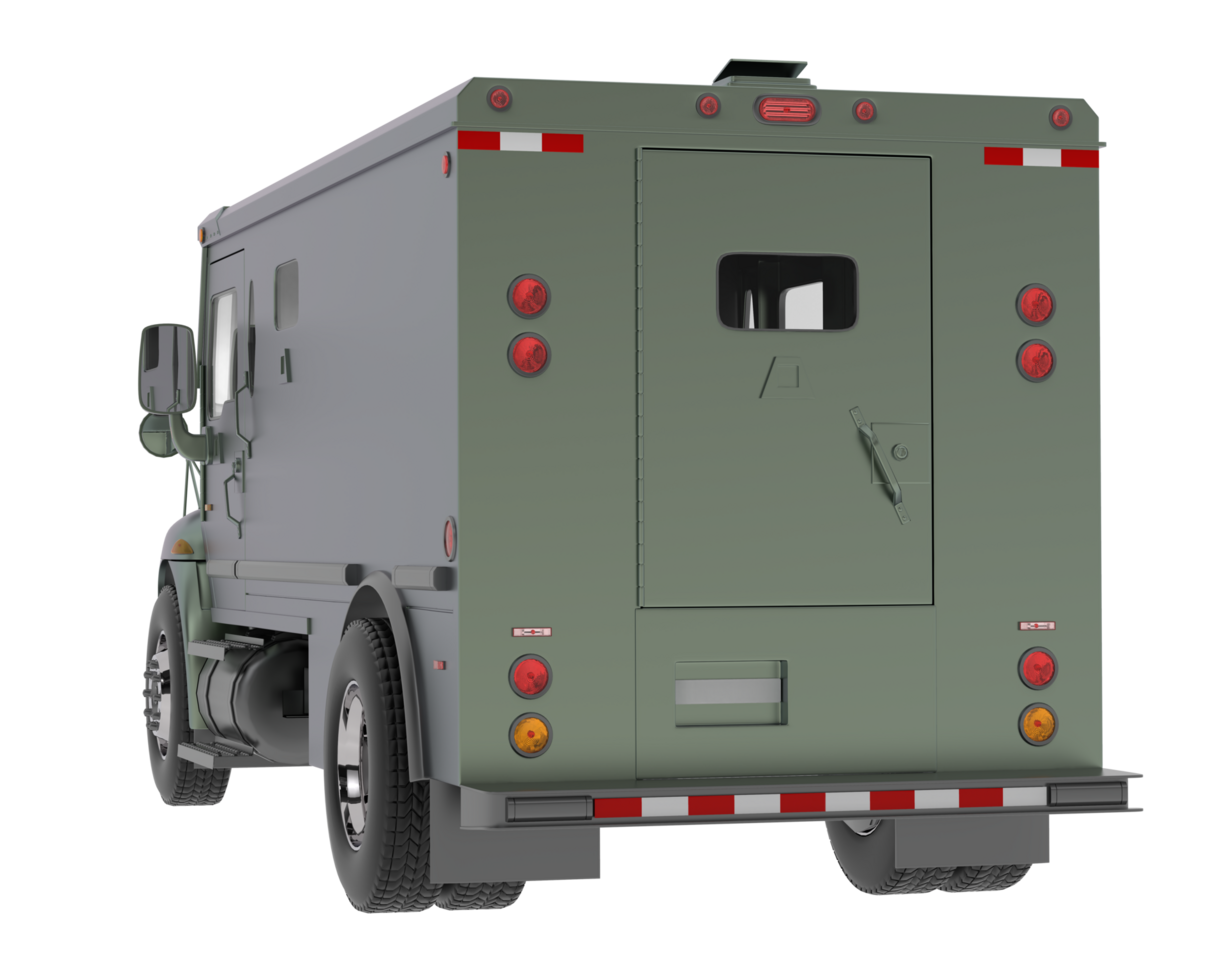 blindato camion isolato su sfondo. 3d interpretazione - illustrazione png