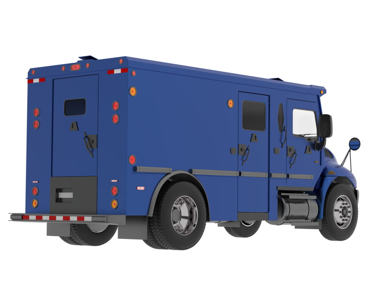 Armored truck isolated on background. 3d rendering - illustration png