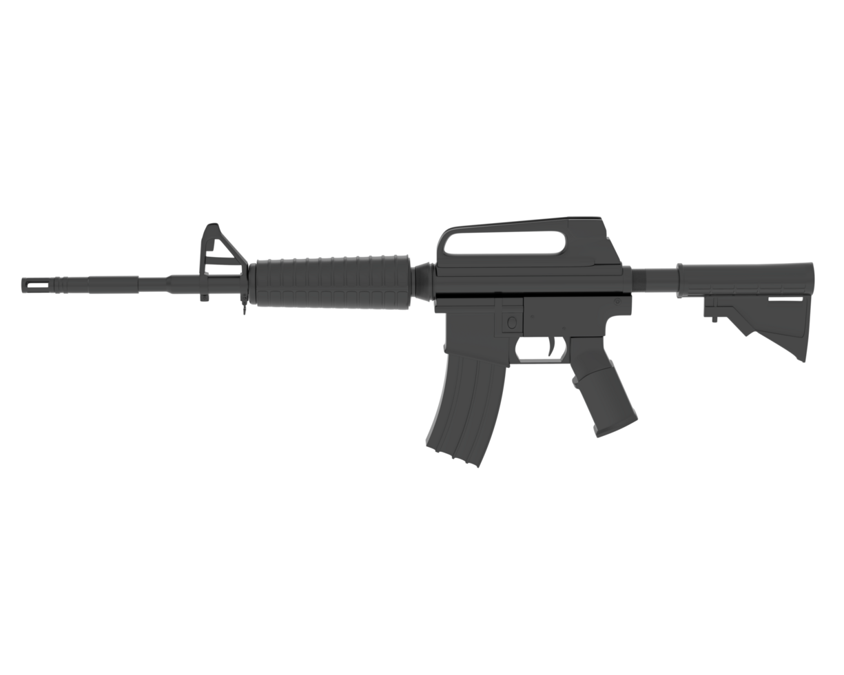 Firearm isolated on background. 3d rendering - illustration png