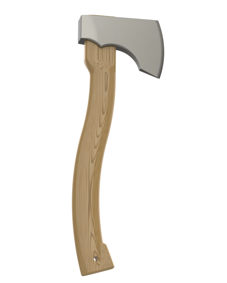 Axe isolated on background. 3d rendering - illustration png