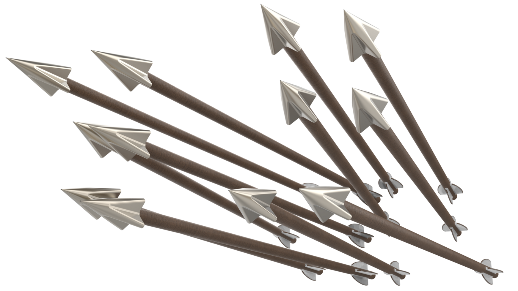 Arrows isolated on background. 3d rendering - illustration png