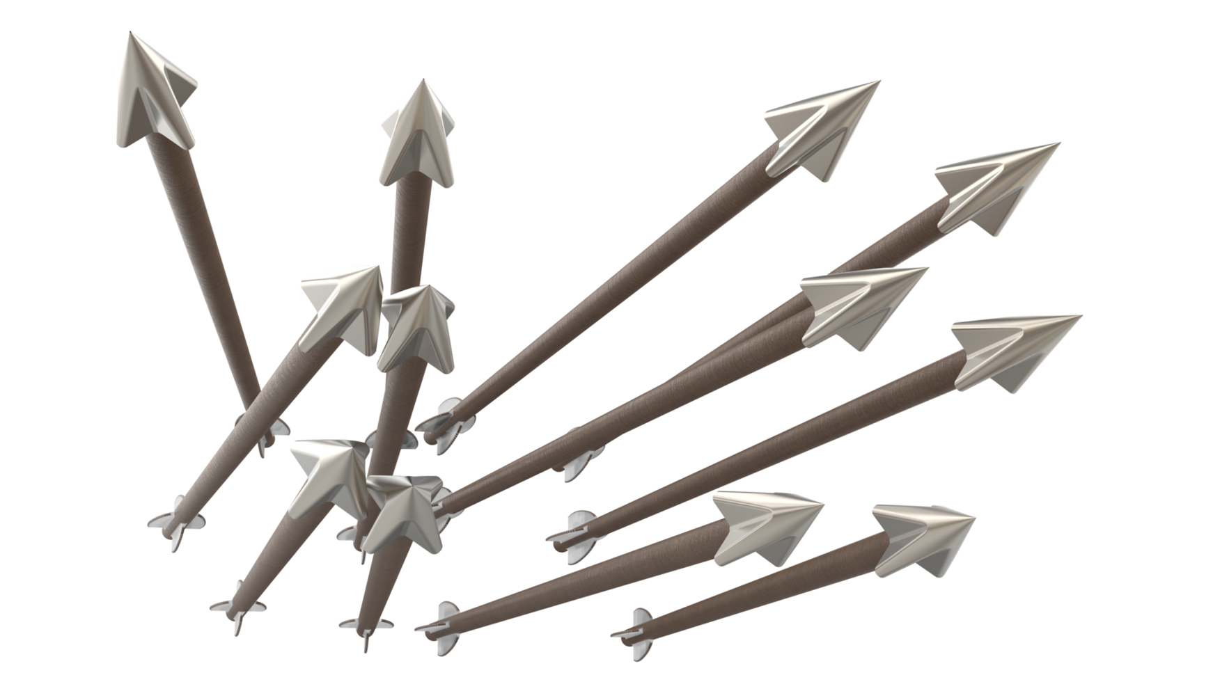 Arrows isolated on background. 3d rendering - illustration png
