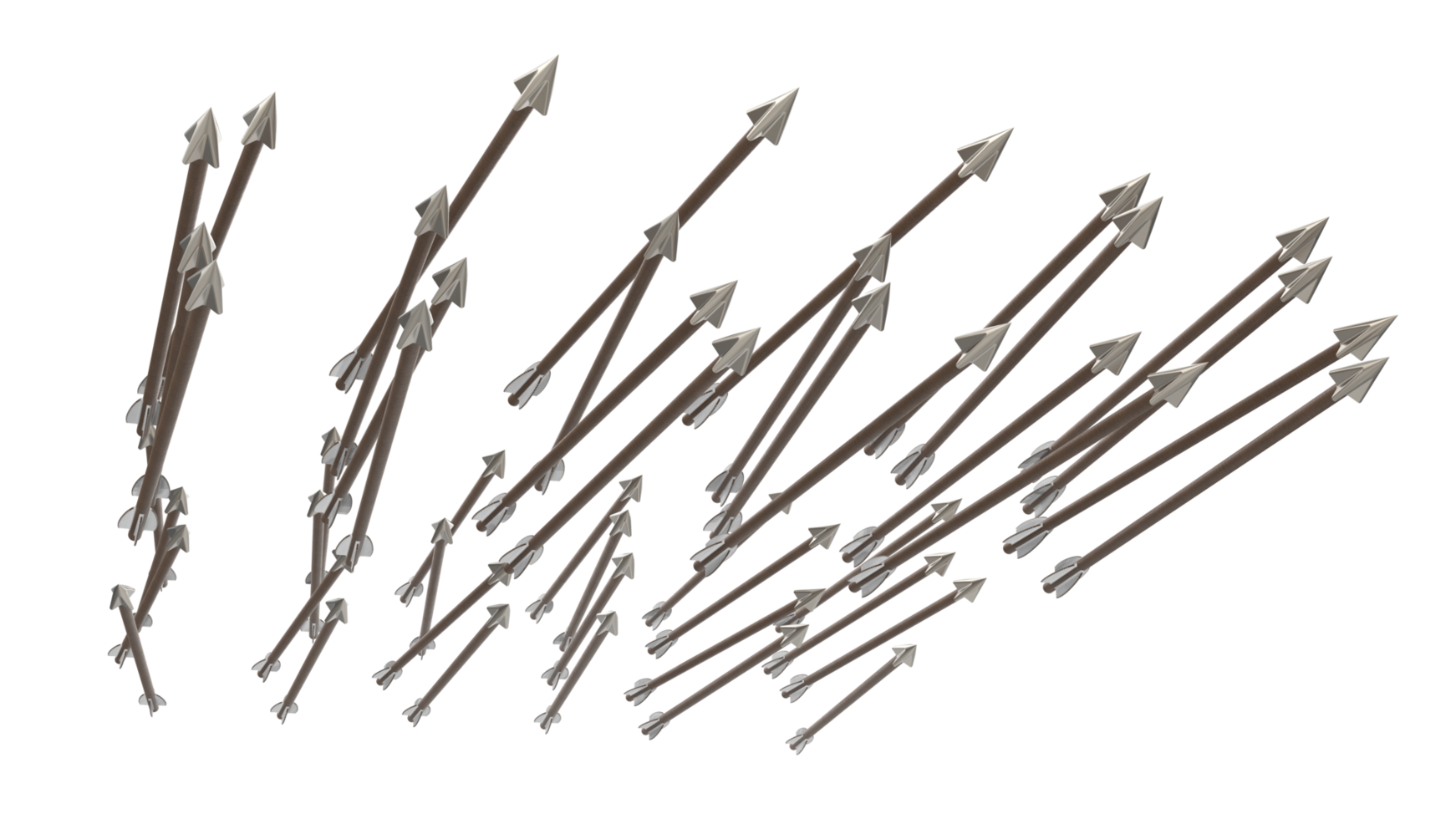 Arrows isolated on background. 3d rendering - illustration png