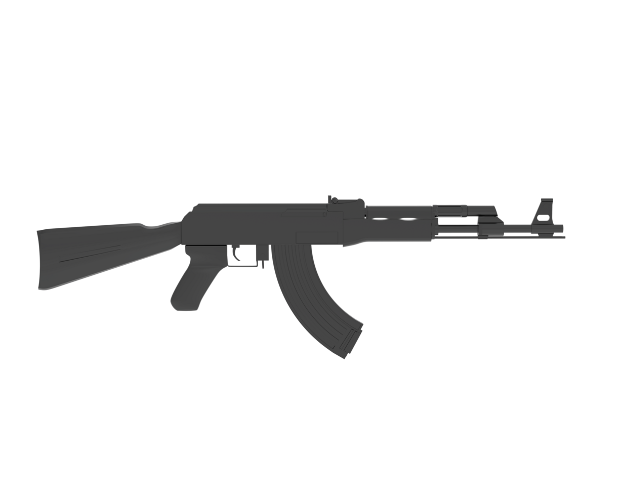 Firearm isolated on background. 3d rendering - illustration png