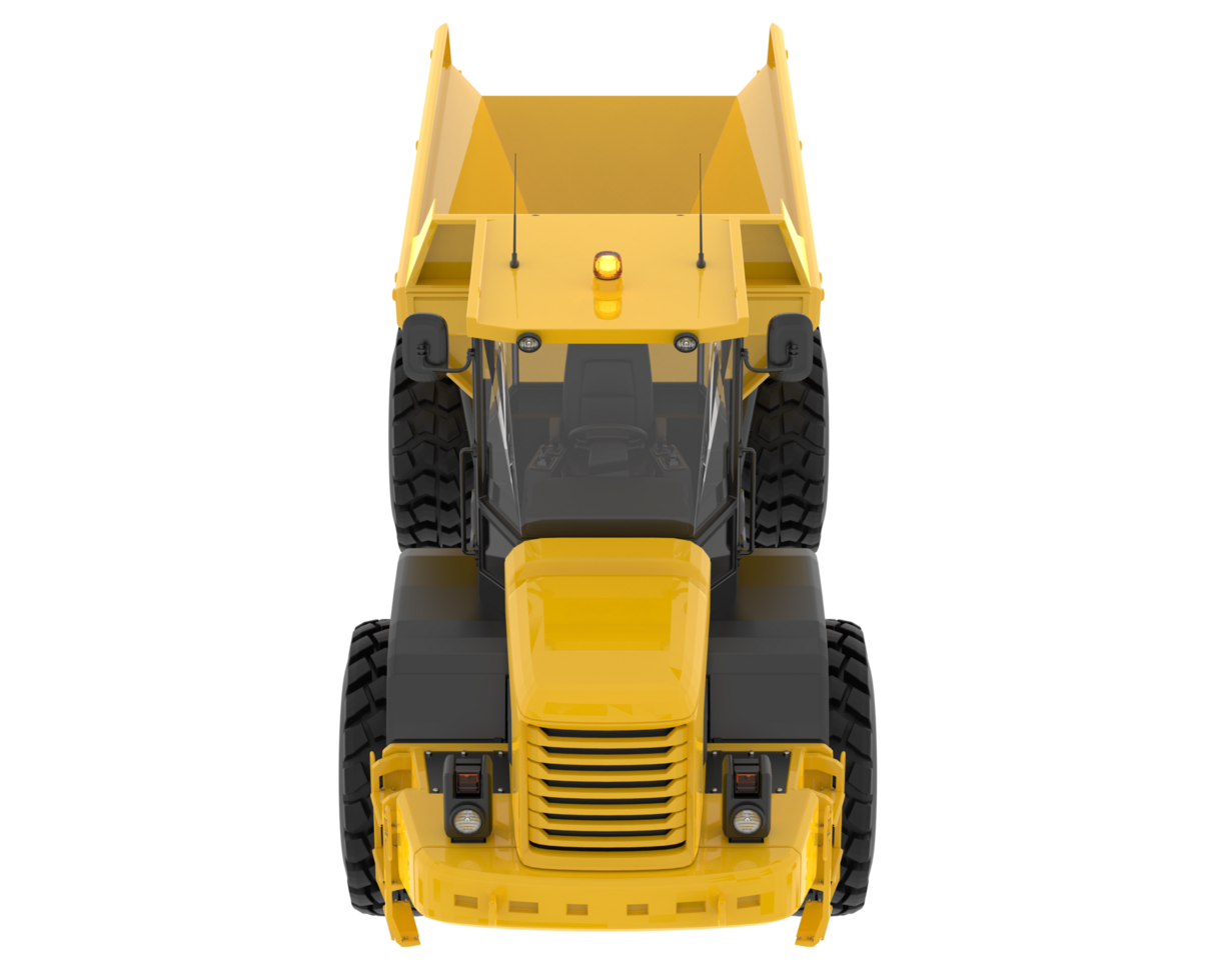 Articulated dump truck isolated on background. 3d rendering - illustration png