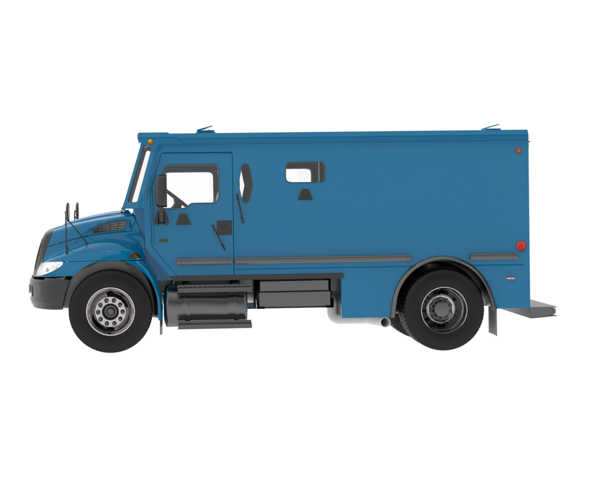 Armored truck isolated on background. 3d rendering - illustration png