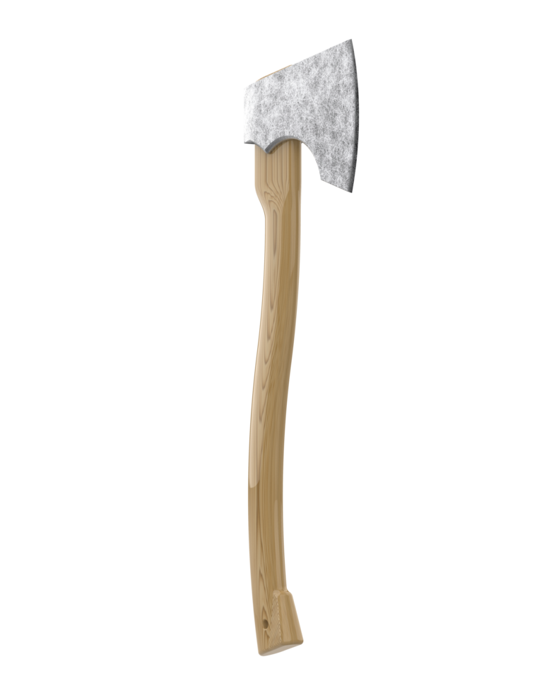 Axe isolated on background. 3d rendering - illustration png