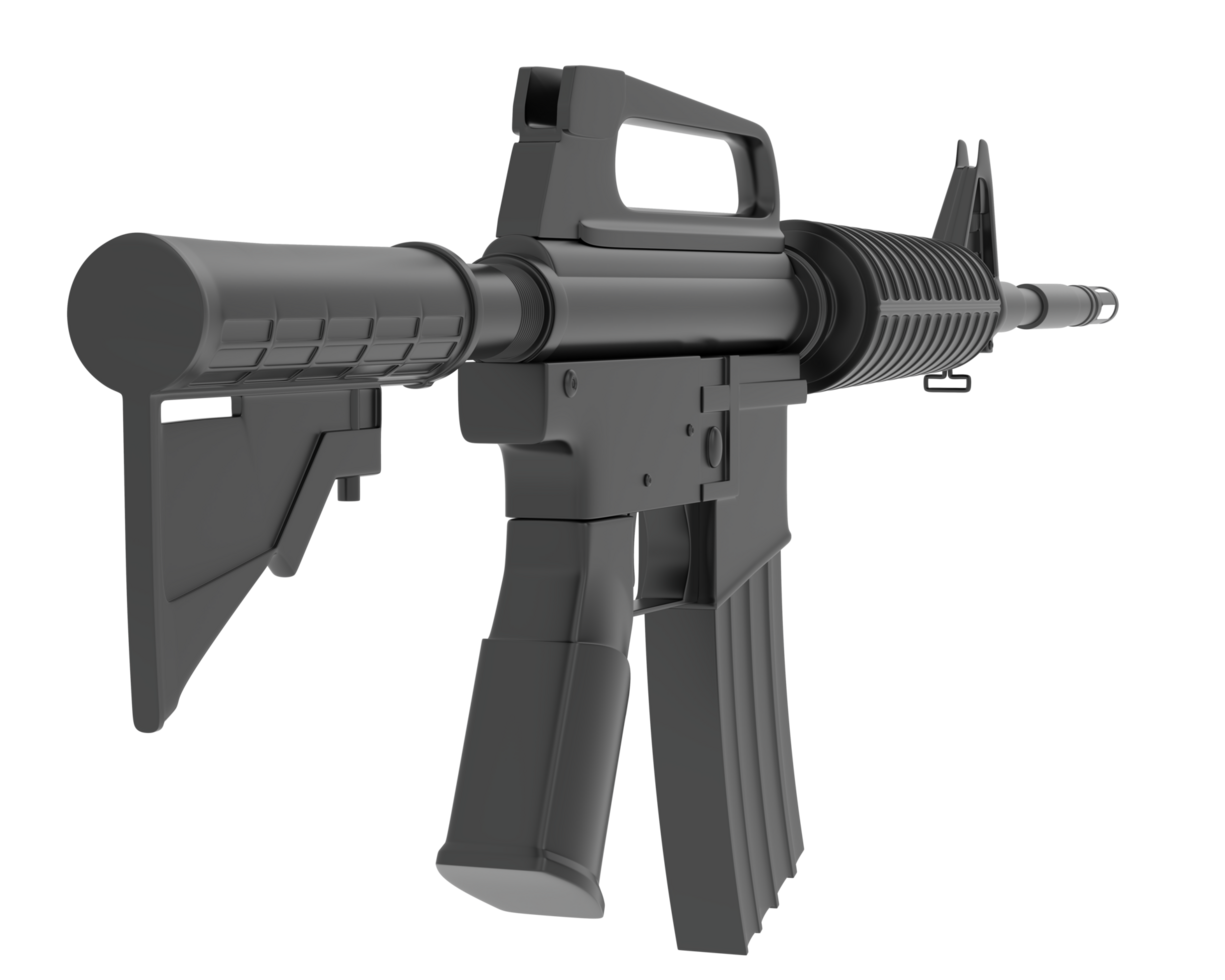 Firearm isolated on background. 3d rendering - illustration png