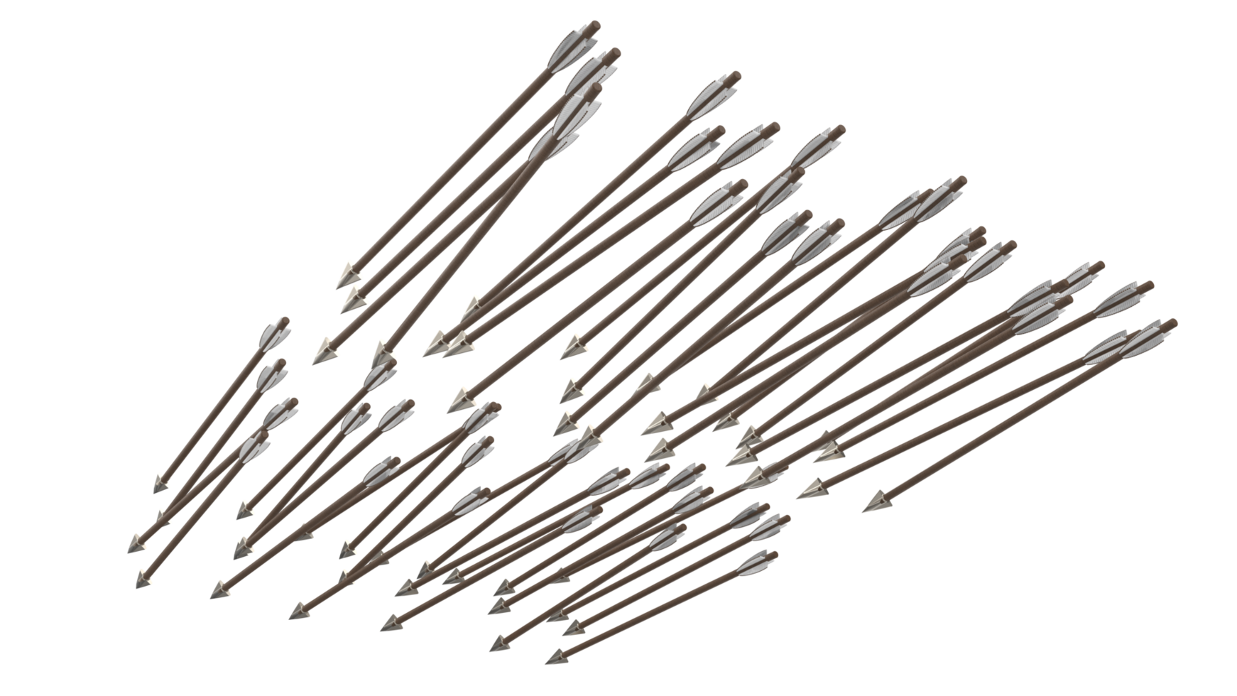 Arrows isolated on background. 3d rendering - illustration png
