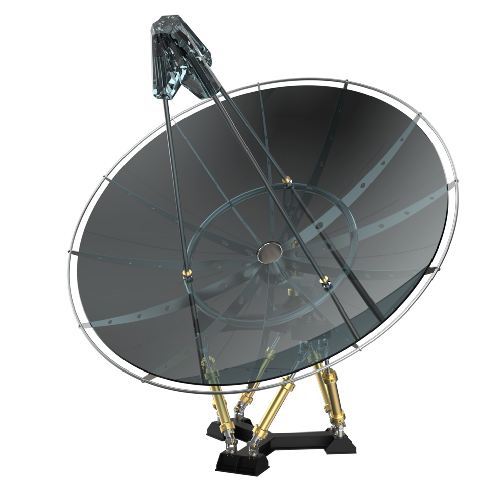 Radio antenna isolated on background. 3d rendering - illustration png