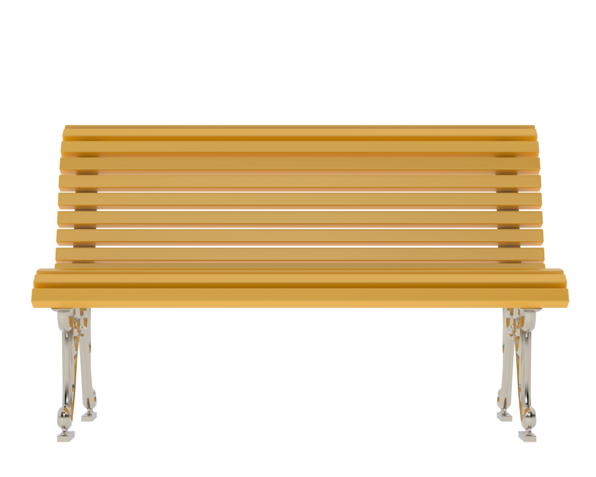 Bench isolated on background. 3d rendering - illustration png